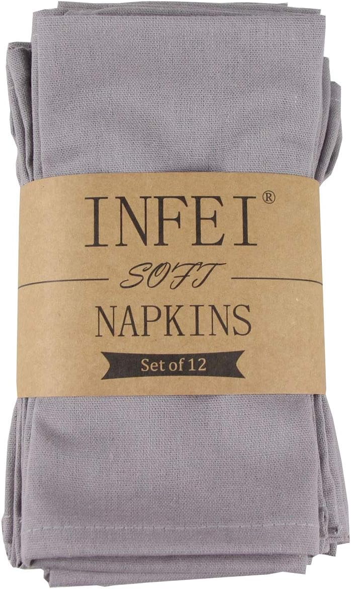 weich Polyester -Leinen gemischt Abendessen Cloth Servietten, 12 Stück (40 x 40 cm), für Veranstaltu