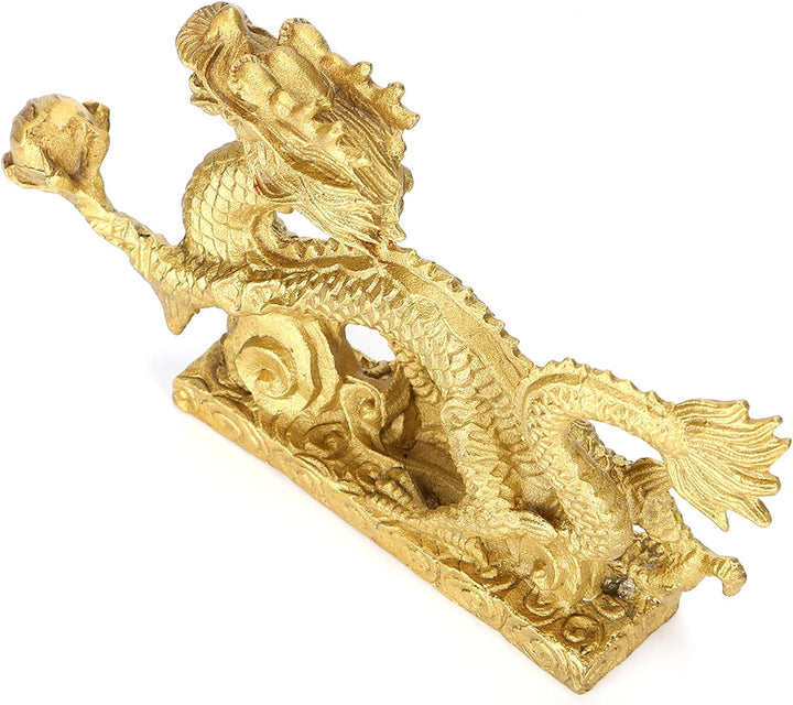 GLOGLOW Chinesische Drachen-Ornamente, Messing, Glücksdrachen-Ornamente, Basteln, Drachen-Skulptur,