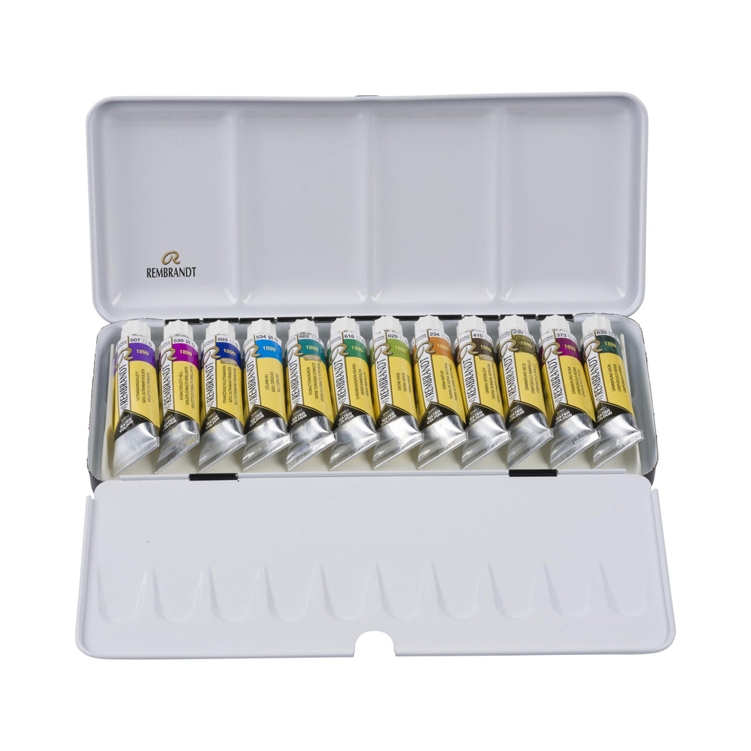 Rembrandt Watercolour Metal Granulating Set of 12 x 10ml Tubes