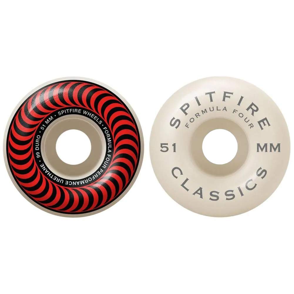 Spitfire Formula Four Classics 99 Skate Board 51 mm rot, 51 mm rot