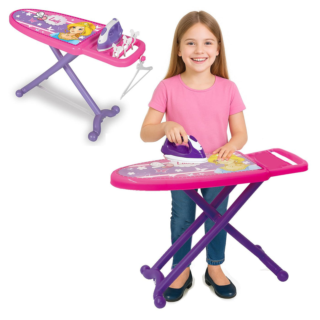 JAMARA 460259 - Little Laundry Princess - Rollenspiel Bügelset - Stabile Kippsichere Mechanik, für K