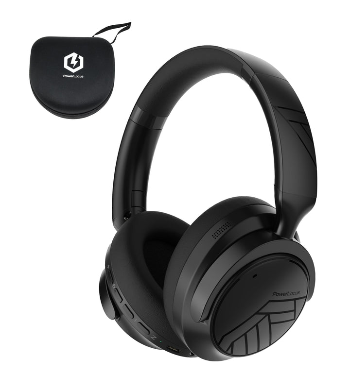 PowerLocus Over-Ear Kopfhörer Kabellos Bluetooth, Hybrid Active Noise Cancelling Kopfhörer, 70+ std.