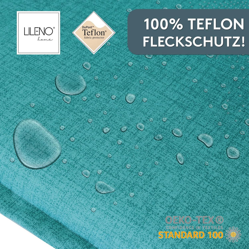 LILENO HOME Gartenstuhl Auflagen als [1er Set - Hochlehner] in Aqua - Bequeme Liegen als Sitzauflage