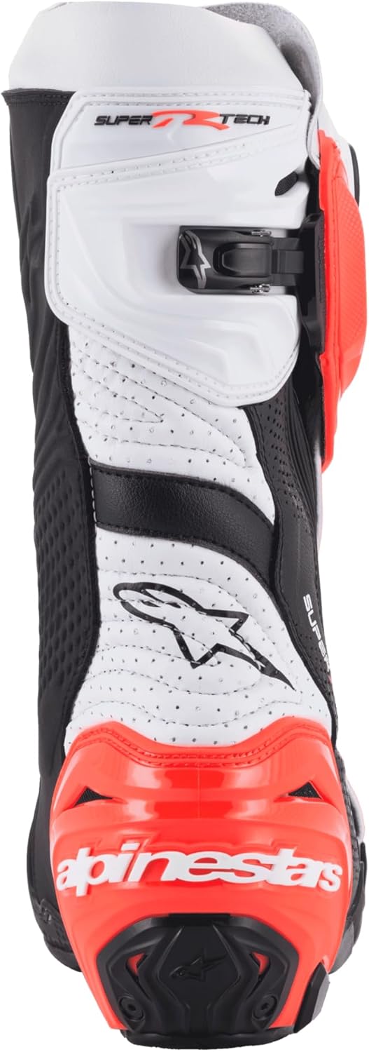 Alpinestars Herren X Tech 7 Stiefel Schwarz (Grösse 44) 44 EU Schwarz Weiss Rot Fluoreszierendes Gel