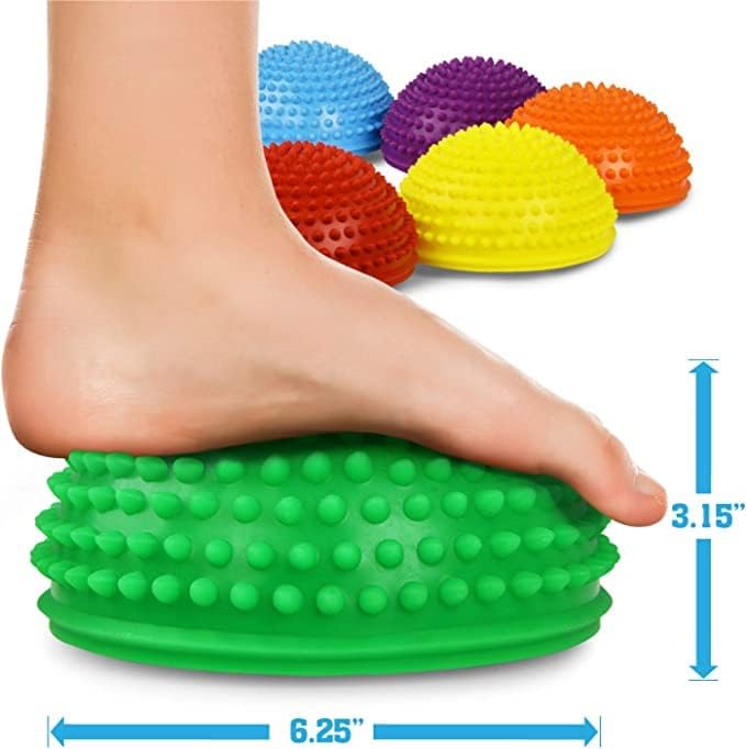 Yes4All 6 PCS Balance Pods mini, 3 Formen Hedgehog Balance Pods und Balance Disc, Rocky und geometri