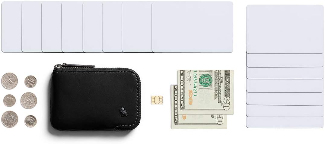 Bellroy Herren Leder Geldbörse und Karten Etui Card Pocket Schwarz, Schwarz