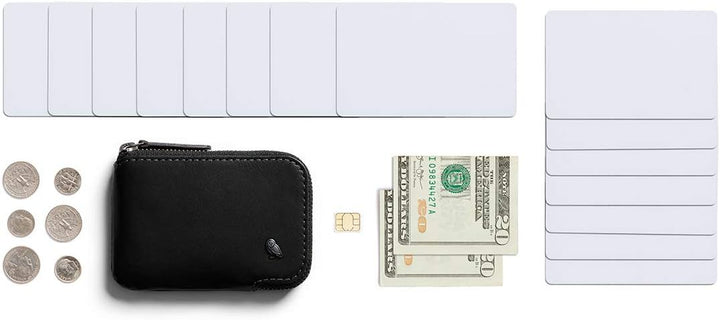 Bellroy Herren Leder Geldbörse und Karten Etui Card Pocket Schwarz, Schwarz