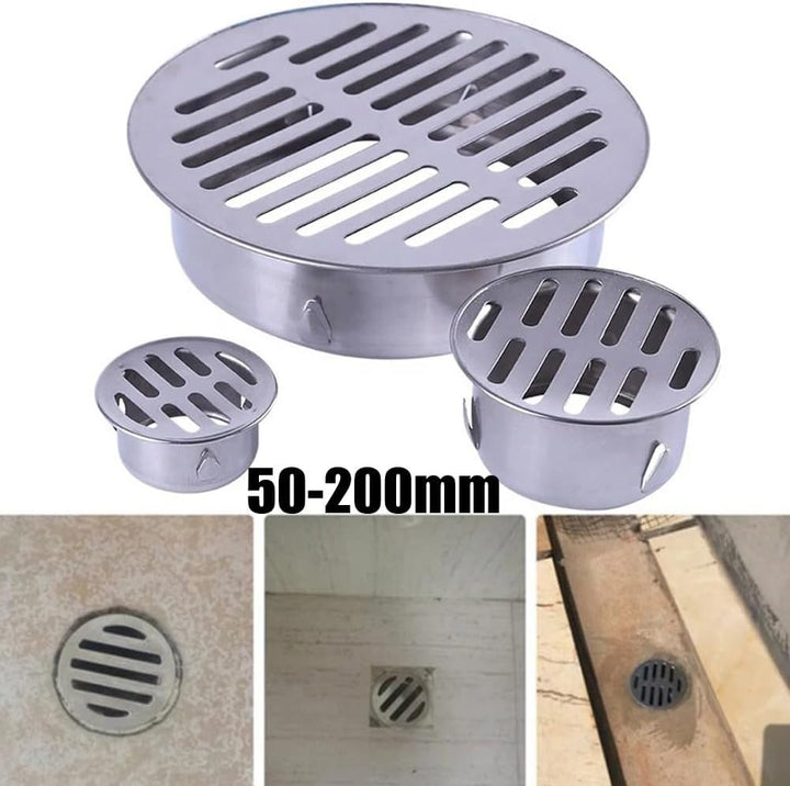 Runder Edelstahl-Bodenablauf, Metall-Stahl-Gully-Gitter, Dusche, verstopfungsschutz, Abflussfilter,