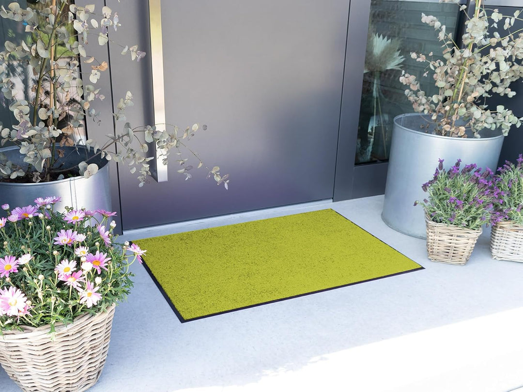 Primaflor Schmutzfangmatte Clean | 60 x 90 cm | Grün | 9 mm hohe Polyamid-Oberfläche mit Vinylrücken