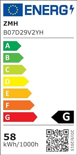 ZMH LED Pendelleuchte Kronleuchter esstisch Hängeleuchte 55W 7-Led Ring Pendellampe Hängelampe Trepp