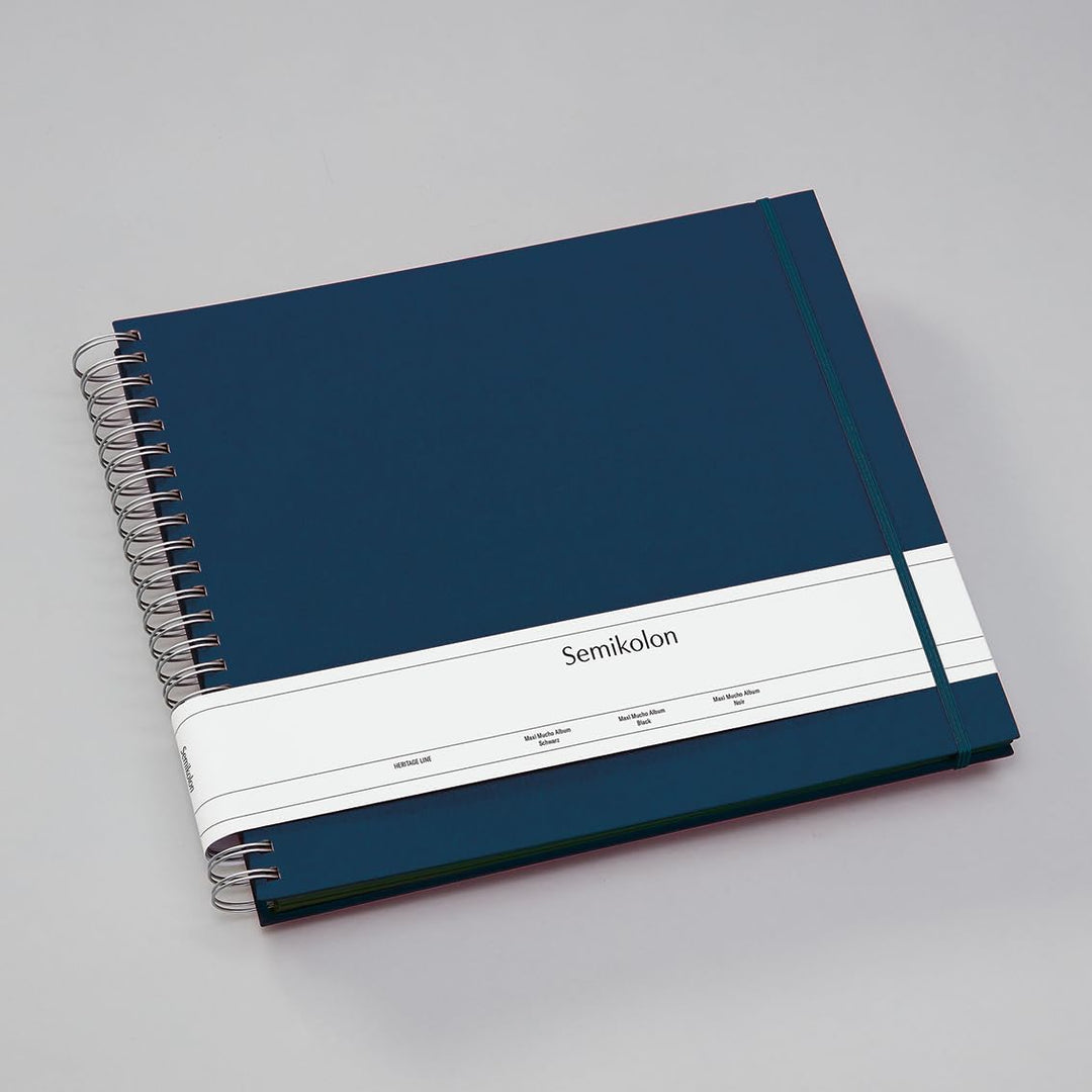 Semikolon 352961 Spiral Album Maxi Mucho - 34,5x30 cm - Fotoalbum, 90 Seiten schwarz, Fotobuch, mari