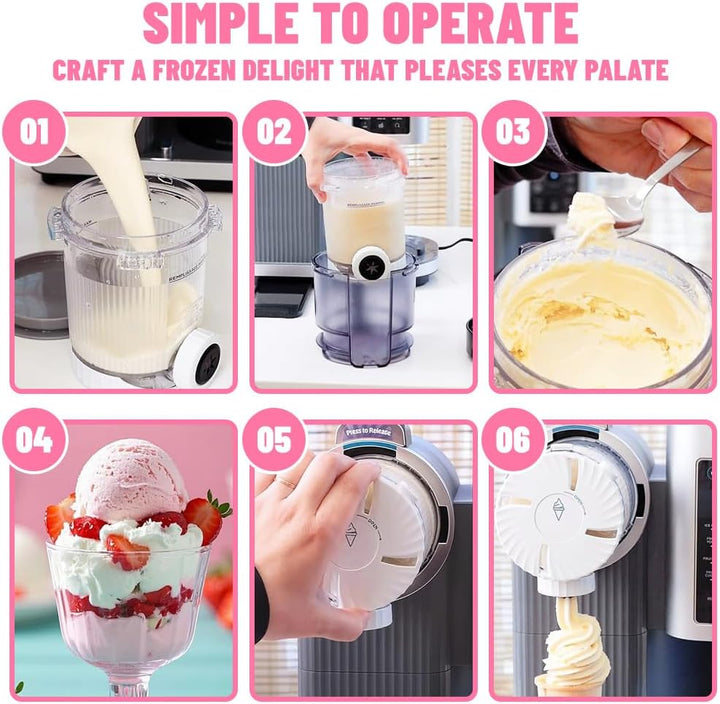 4 Stück Behälter für Ninja Swirl Creami 480 ml, Eisbehälter für NC700 NC701EU Serie, BPA-frei, Spülm