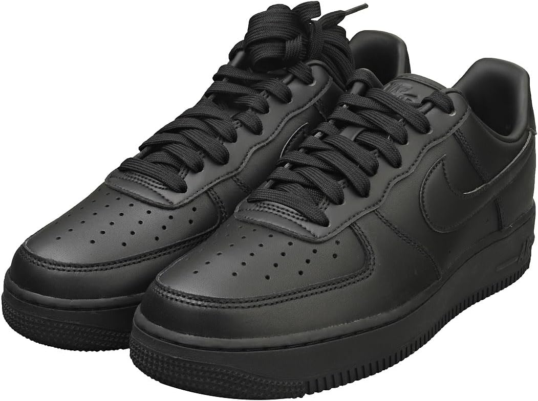 Nike Herren Air Force 1 '07 FreshSneaker 37.5 EU Schwarz Anthrazit Schwarz Schwarz, 37.5 EU Schwarz