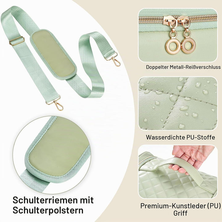 Uross Nagellack Organizer für 50 Nagellackflaschen und 1 LED-Nagellampe, Nagellack Aufbewahrung Tasc