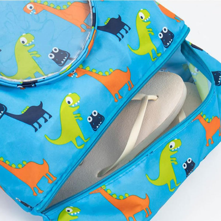 TOYANDONA Rucksack mit Kordelzug, Grosse PVC Tasche Blau