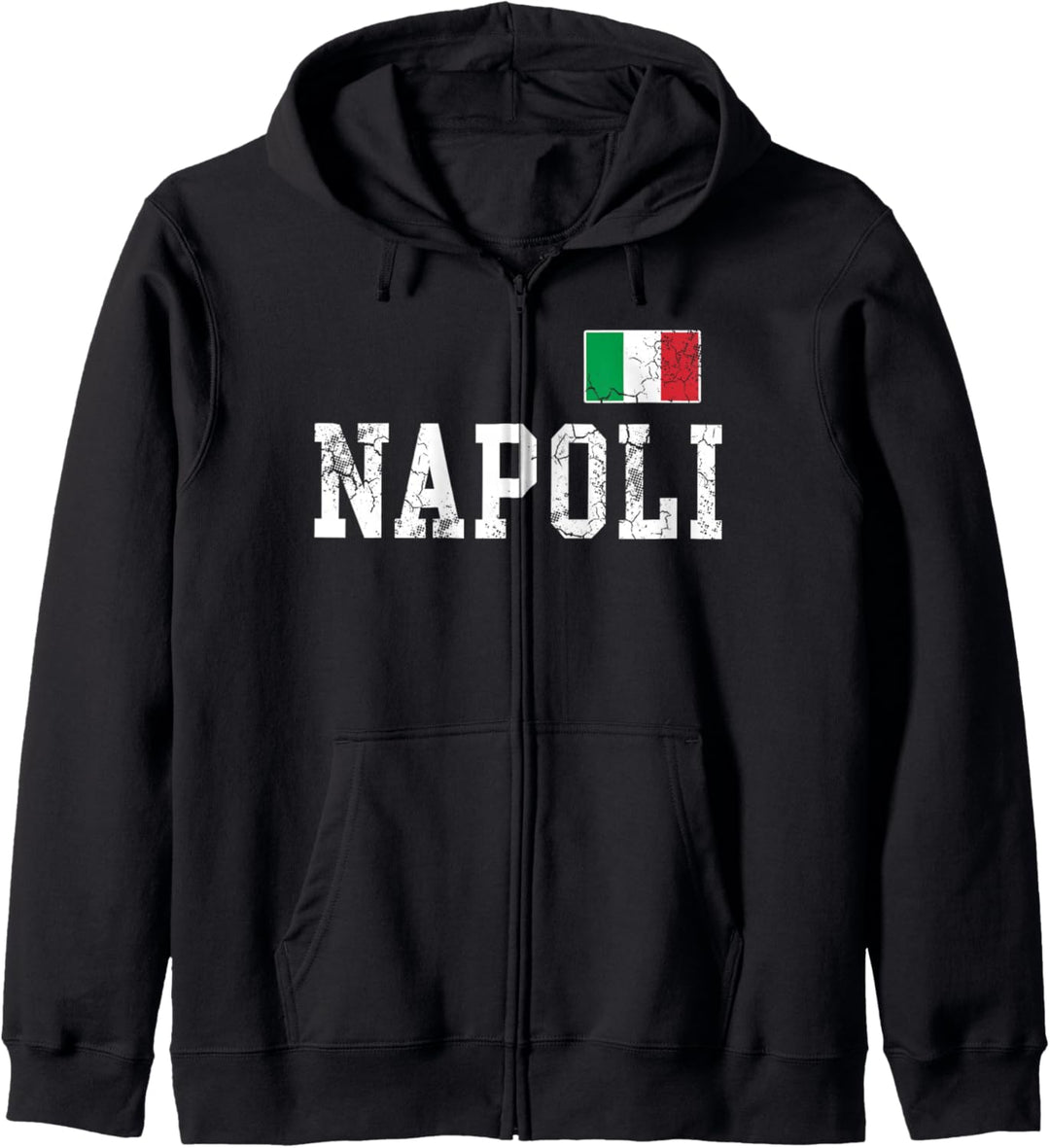 Napoli Neapel Italien, Italienische Flagge, Vintage-Stil, Used-Look Kapuzenjacke