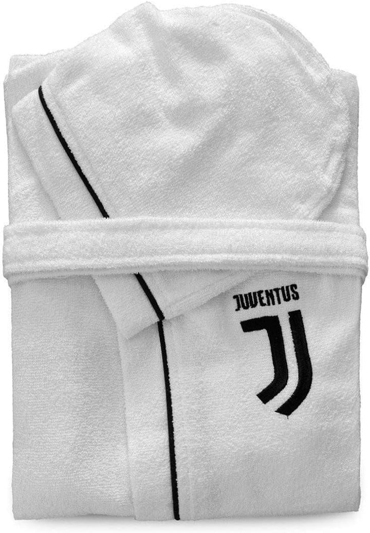FC Juventus, Bademantel aus Mikrofrottee, für Jungen 8-10 ANNI Bianco 8-10 Jahre Schwarz, 8-10 Jahre