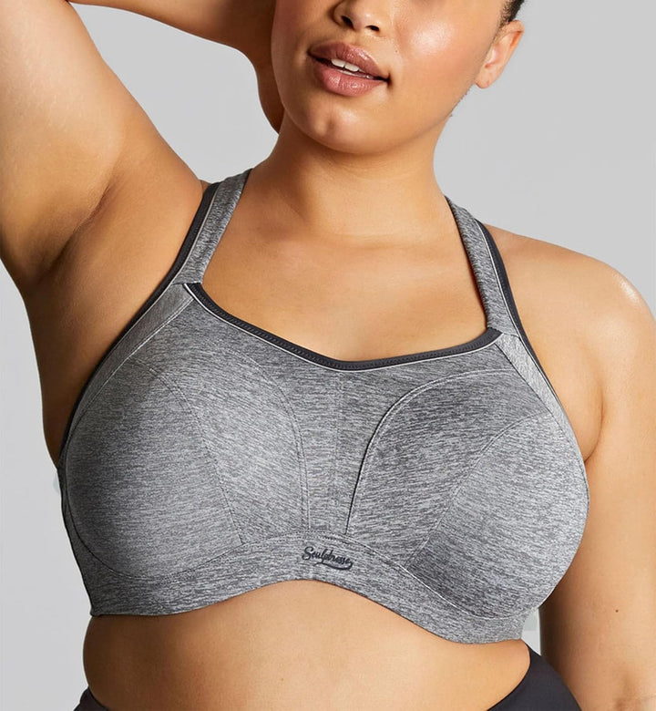 Sculptresse Damen Sport Bügel BH, Undurchsichtige 100E Charcoal Marl, 100E Charcoal Marl