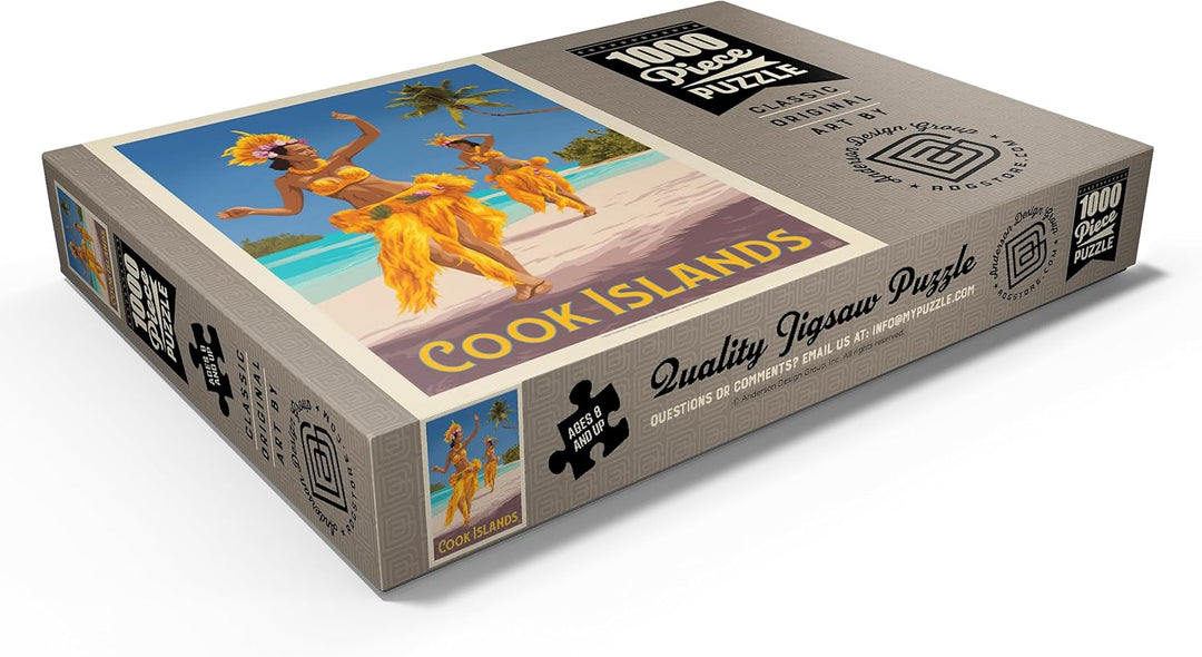 Cook-Inseln: EIN Paradies im Südpazifik, Vintage Poster - Premium 1000 Teile Puzzle - MyPuzzle Sonde