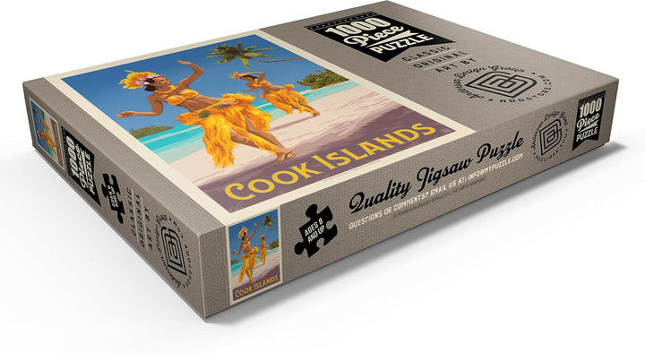 Cook-Inseln: EIN Paradies im Südpazifik, Vintage Poster - Premium 1000 Teile Puzzle - MyPuzzle Sonde