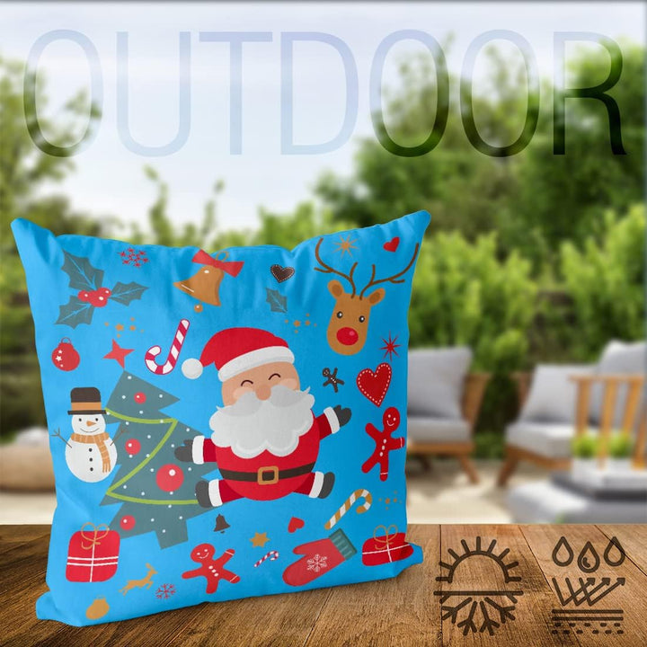 VOID Nikolaus Winter Geschenke Kissenbezug Kissenhülle Sofakissen Kissen Deko Weihnachten Winter Wei