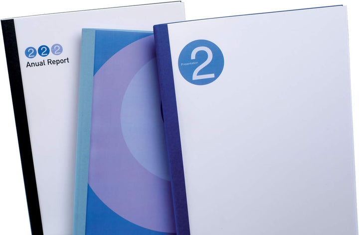 GBC LeatherGrain Thermo-Bindemappen, 100 Stück, A4, königsblau, 3mm königsblau 3 mm, königsblau 3 mm