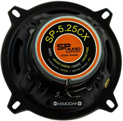 2 SP AUDIO SP-5.25CX 2-Wege-koaxiallautsprecher 5,25" 13,00 cm 130 mm 100 watt rms 200 watt max impe