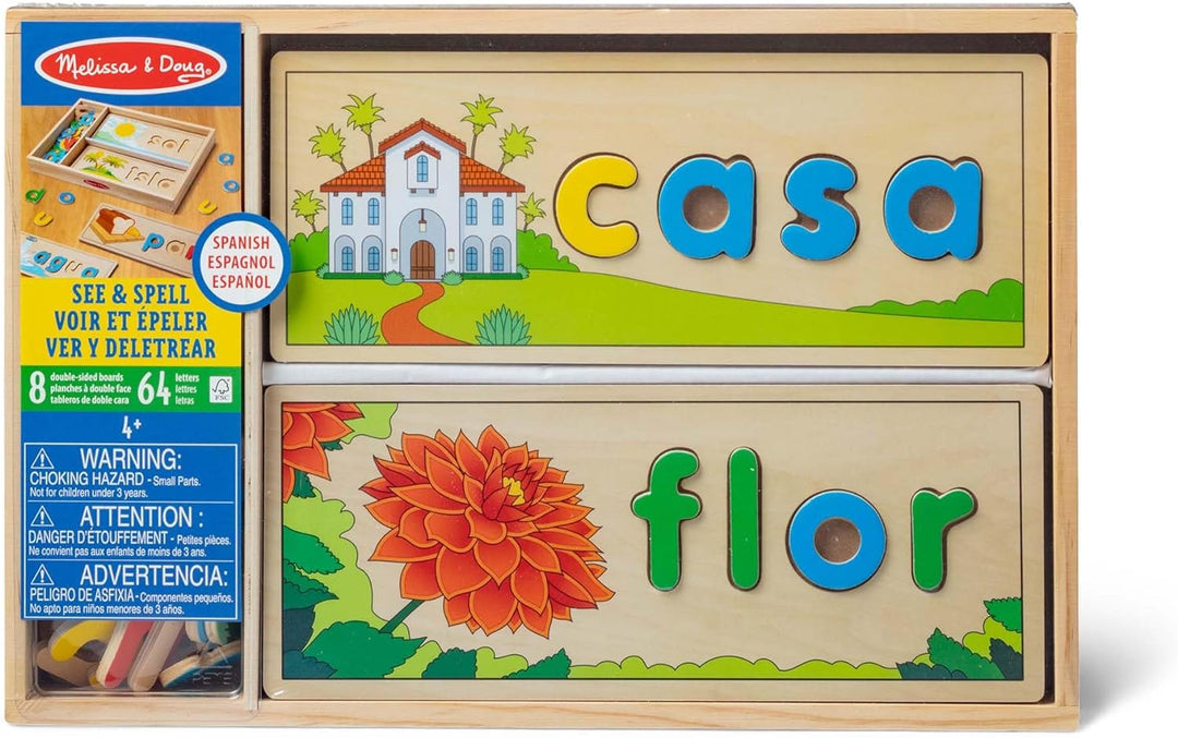 Melissa & Doug Spanisch Sehen & Buchstabieren Lernspielzeug für das Sprachenlernen Spanish Sehen & B