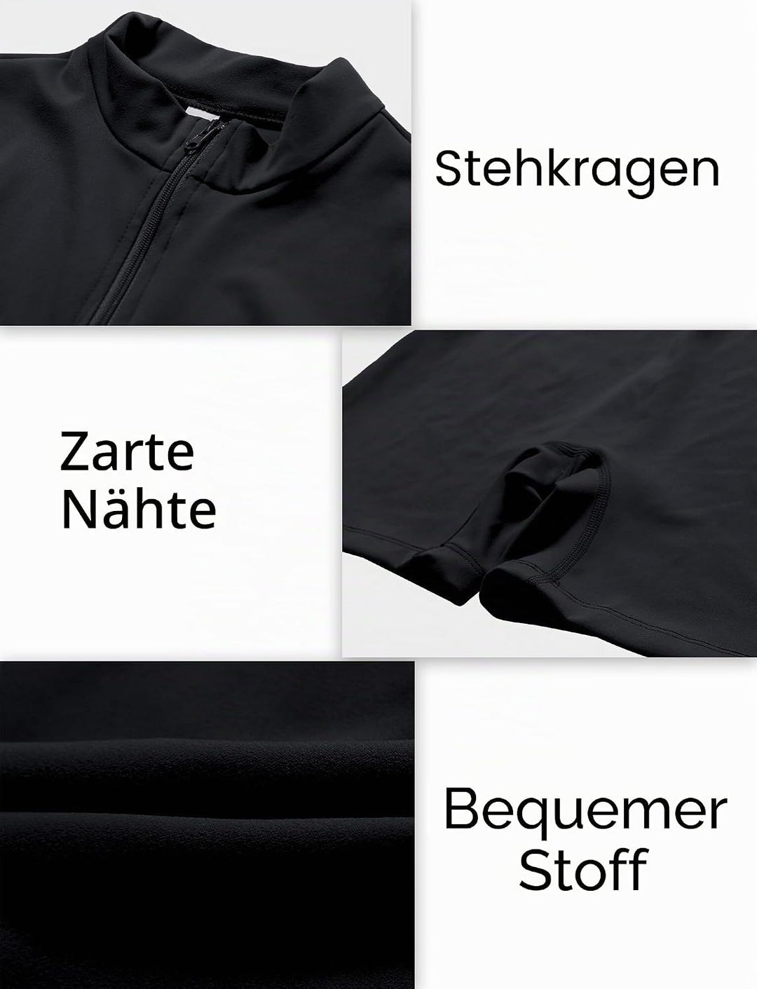 AIEOE Sport Jumpsuit Damen Kurz Eng Yoga Langarm One Piece mit Kragen Reissverschluss Bodysuit Plays