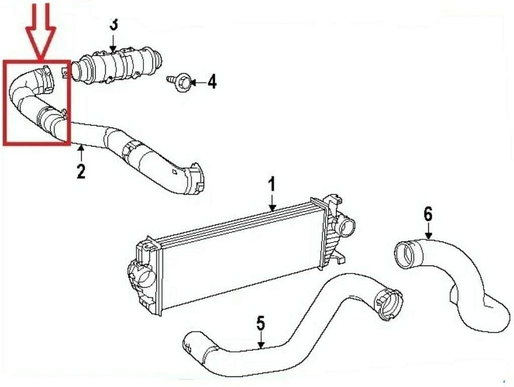 LLS-GERMANY Turboschlauch Ladeluftschlauch Kompatibel mit Jeep Grand Cherokee 3.0 CRD 52014481AA 520