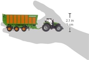 Siku 1848, DEUTZ-FAHR Traktor mit Joskin Anhängerset, 1:87, Metall/Kunststoff, Grün, 5-tlg, Mit Wech