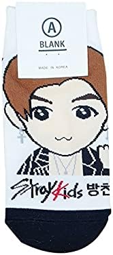 Women's Kpop [Stray Kids] Cartoon Character Socks- 8 Pairs Set- Made in Korea