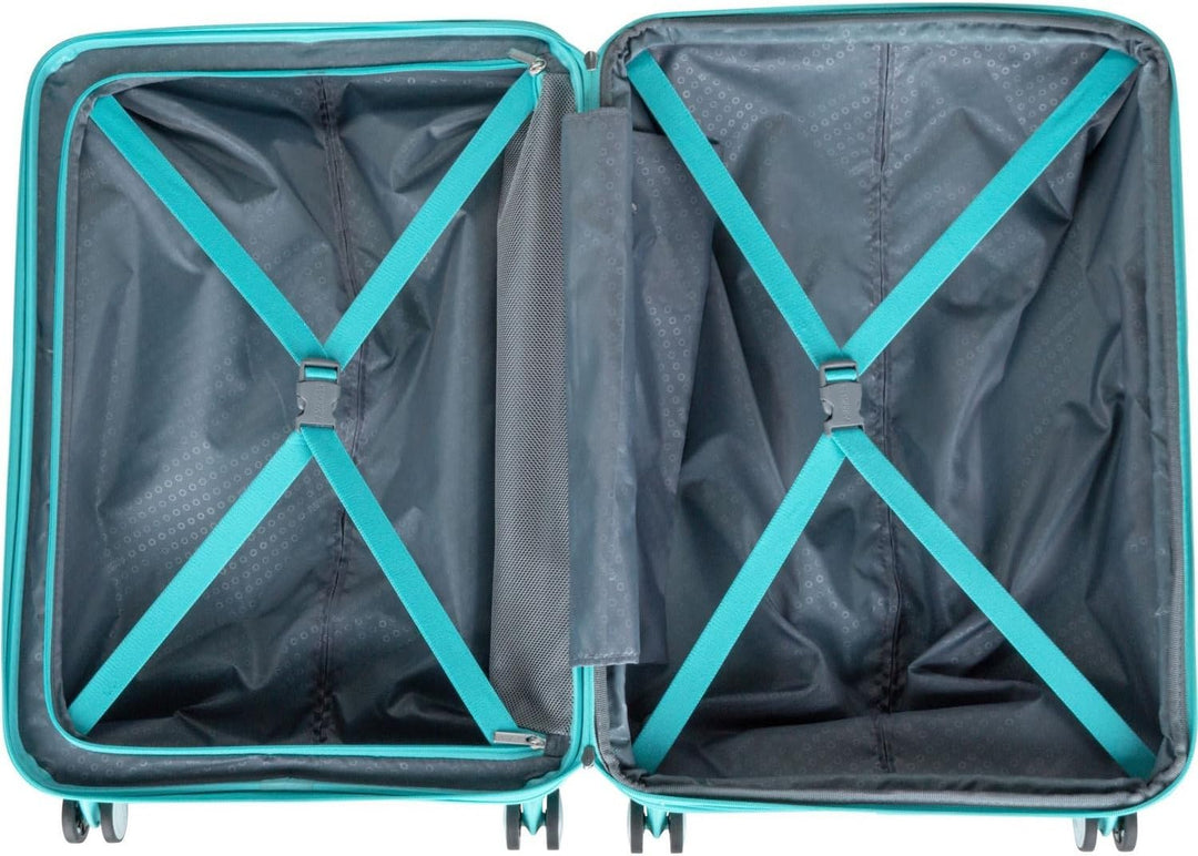 American Tourister Soundbox - Spinner M Erweiterbar Koffer, 67 cm, 71.5/81 L, Blau (Poolside Blue) P