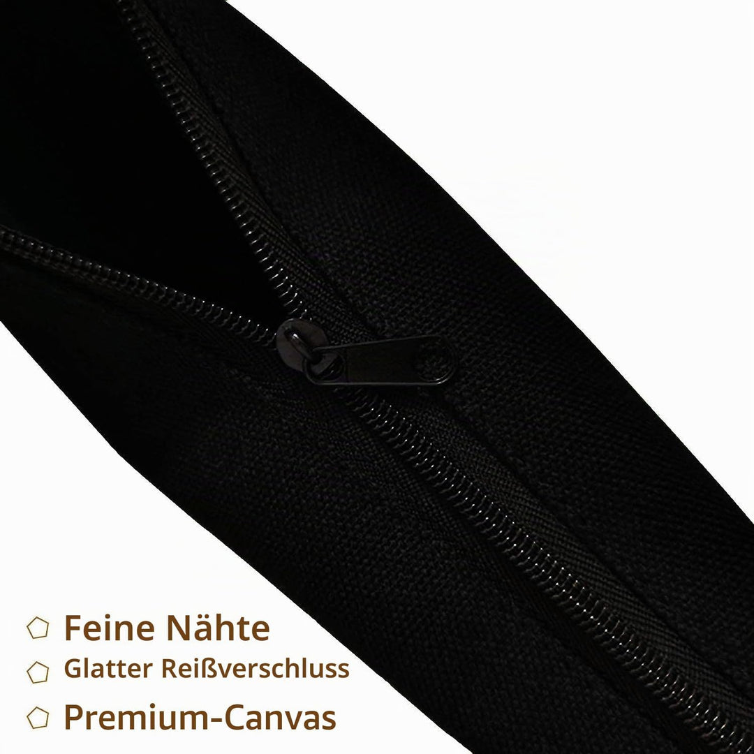 JMIATRY 30 Stück DIY Blanko Stoffbeutel Mit Reissverschluss Schwarz, 12 × 21cm Klein Stoffbeutel Zum