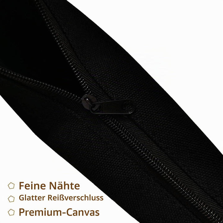 JMIATRY 30 Stück DIY Blanko Stoffbeutel Mit Reissverschluss Schwarz, 12 × 21cm Klein Stoffbeutel Zum