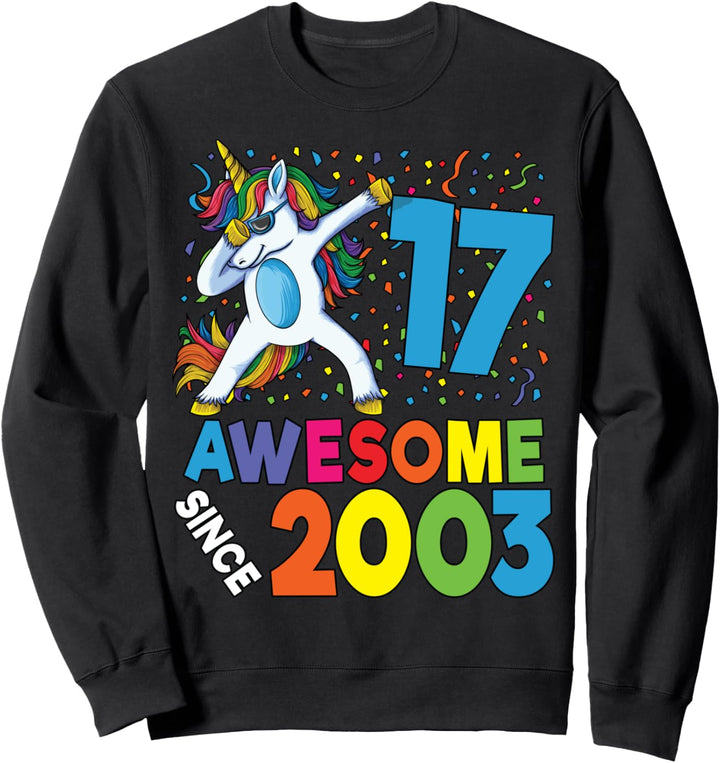 17 Geburtstag Einhorn Jungen Party Geschenk Sweatshirt