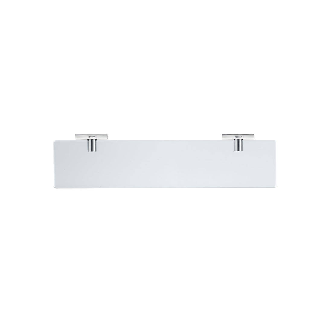Duravit Glasablage Karree, Ablage Bad, Wandmontage, 60 cm, Chrom, Glasablage