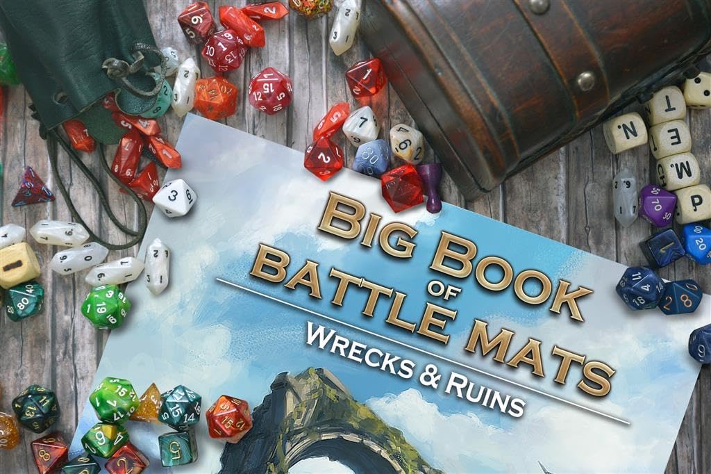 Big Book of Battle Mats Wrecks & Ruins - RPG Kartenbuch für Fantasy Rollenspiele - Loke Battlemats