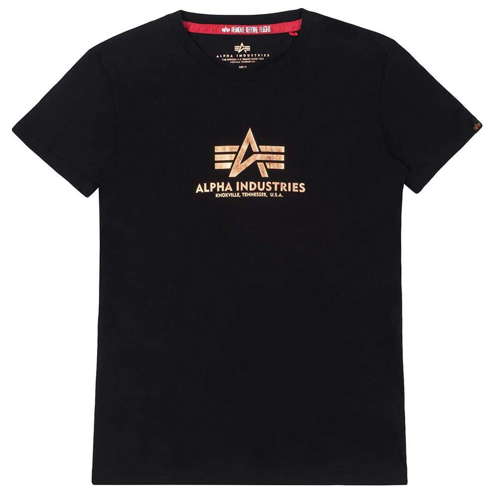 Alpha Industries Damen Alpha Industries New Basic T Wmn Foil Print T-Shirt für Damen T-Shirt (1er Pa