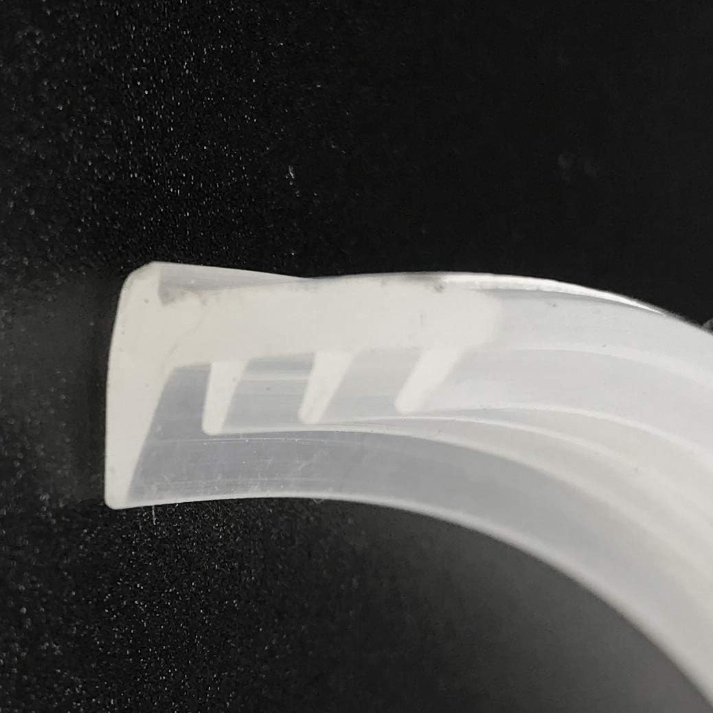 Schmutzlippe Silikon 4,5m lang 4 Lamellen für Glas-Boden-Platte Boden unter KaminofenStaubfrei 3-4mm