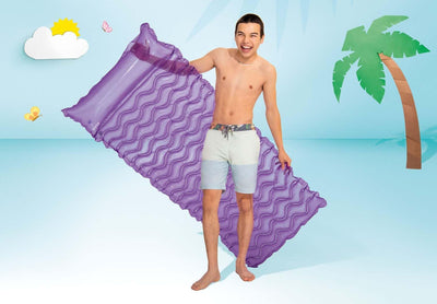 Intex 58807EU Tote-n-Float Wave Mats - Luftmatratze - 229 x 86 cm - Lila