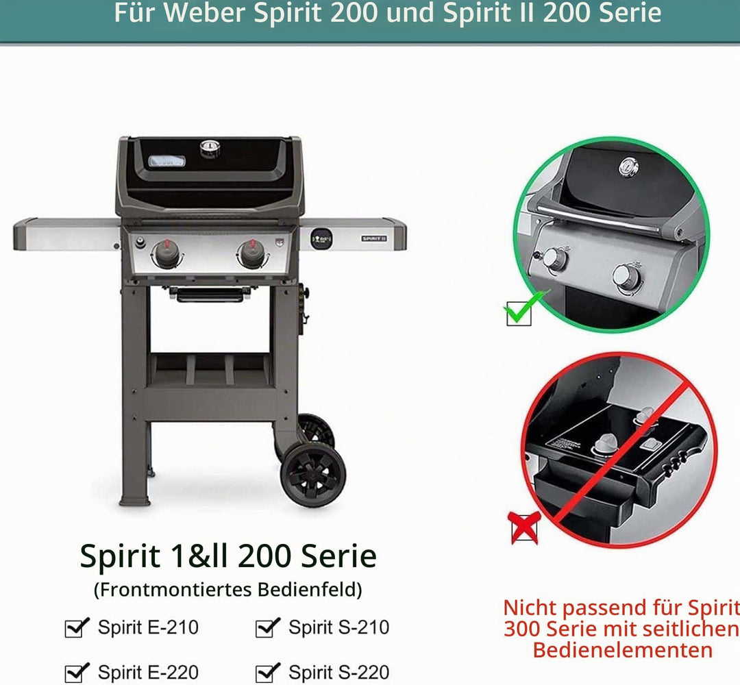 7635 Porzellanemaille Flavorizer Bars für Weber Spirit I &amp; II 200 Series, Spirit E210 S210 E220 S220