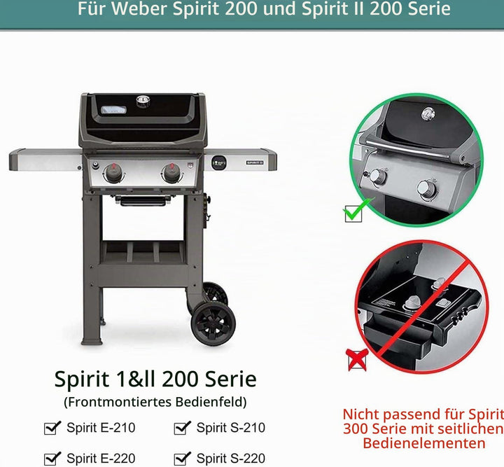 7635 Porzellanemaille Flavorizer Bars für Weber Spirit I &amp; II 200 Series, Spirit E210 S210 E220 S220