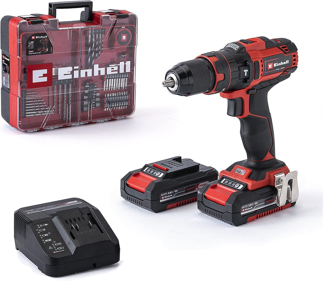Einhell Akku-Schlagbohrschrauber-Set TE-CD 18/40 Li-i +64 (2x2,0 Ah) Power X-Change (Li-Ion, 18 V, 4