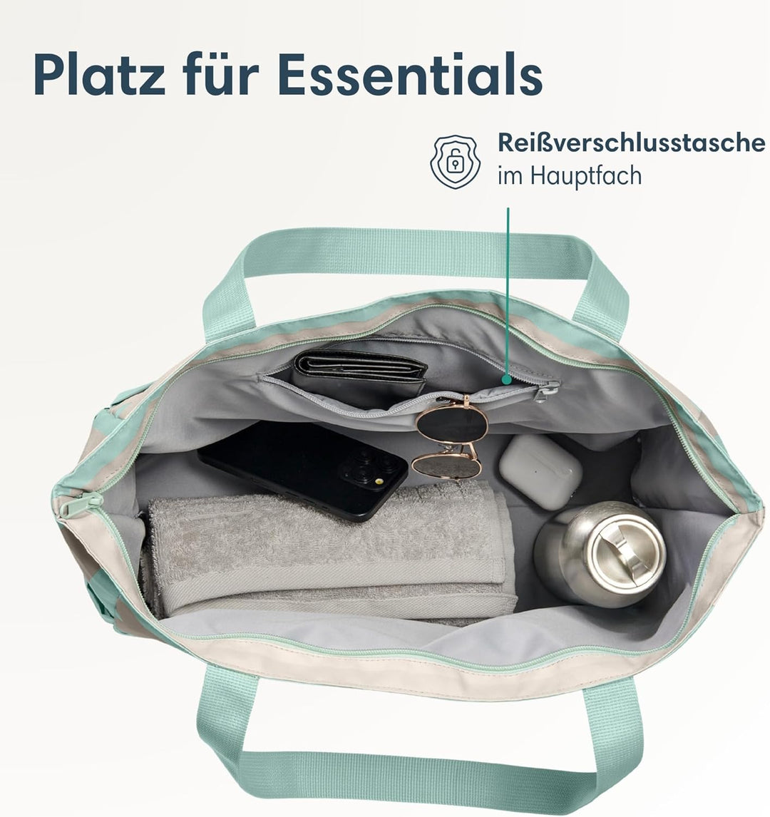 LARKSON Strandtasche Damen & Herren - Linn - Grosse Beach Bag für Strand, Schwimmbad, Pool - Tote Ba