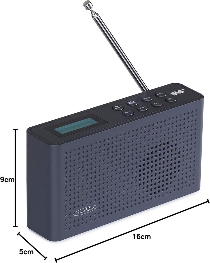 Reflexion TRA-26DAB- kompaktes und portables Antennen-Radio mit FM-DAB/DAB+ Tuner (20 Senderspeicher