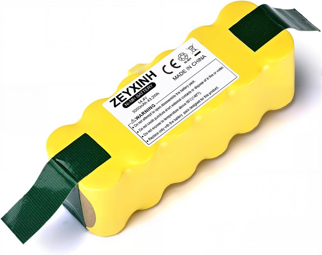 ZEYXINH 3000mAh 14.4V NI-Mh Ersatzakku Kompatibel für iRobot Roomba R3 500 600 700 800 Serie 510 520