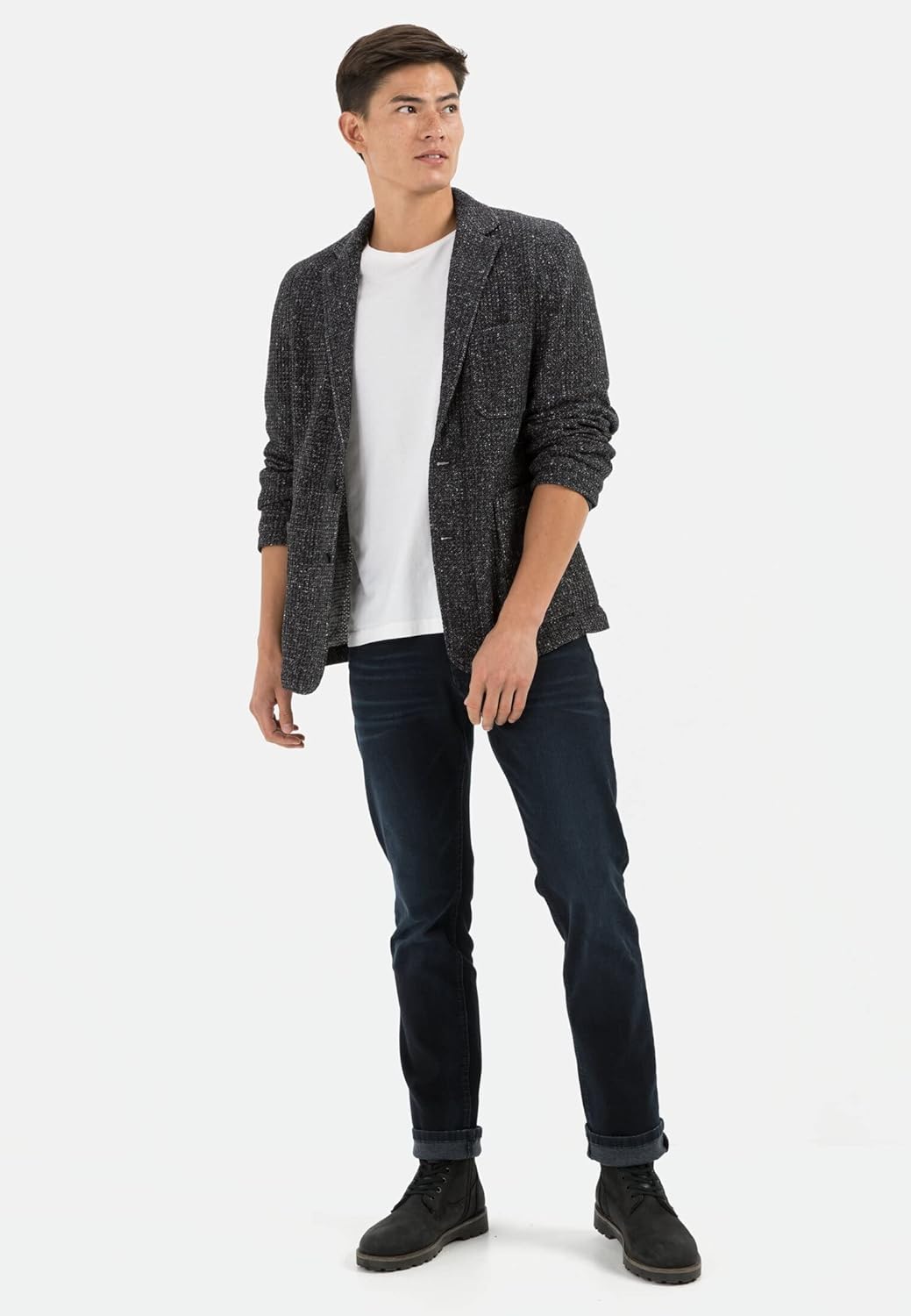 camel active Herren 442305/8i37 Lässiger Blazer 52 Grau, 52 Grau