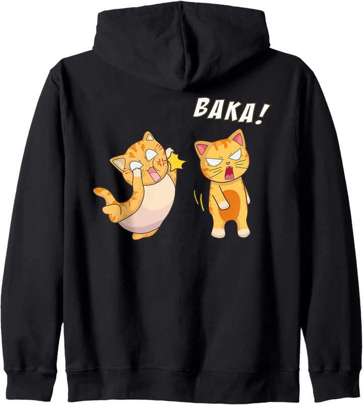 Funny Anime Baka Katzen Slap Baka Japan Ohrfeigen Anime Kapuzenjacke