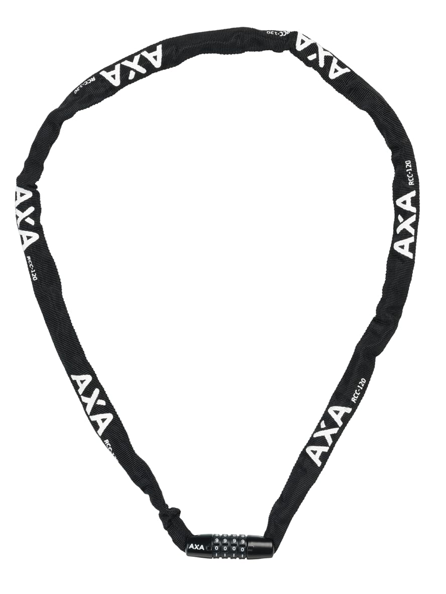 AXA Rigid RCC 120 – Kettenschloss mit Code – 120 cm lang – Stahlglieder 3,5 mm – Sicherheitsstufe 3